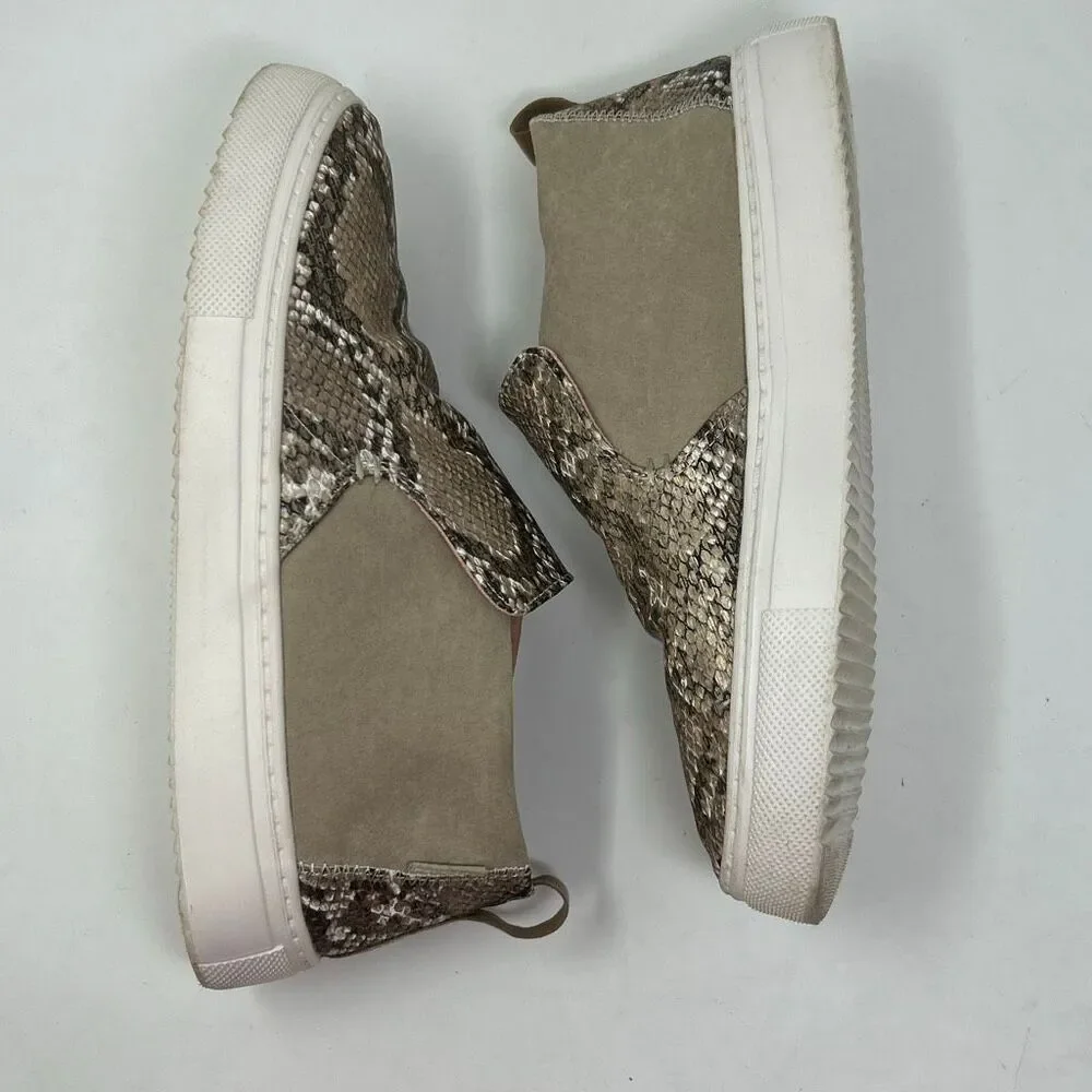 Hey Dude Peyton Slip On Shoes Womens Sz 9 Snake Skin Print Brown Tan Snakeskin